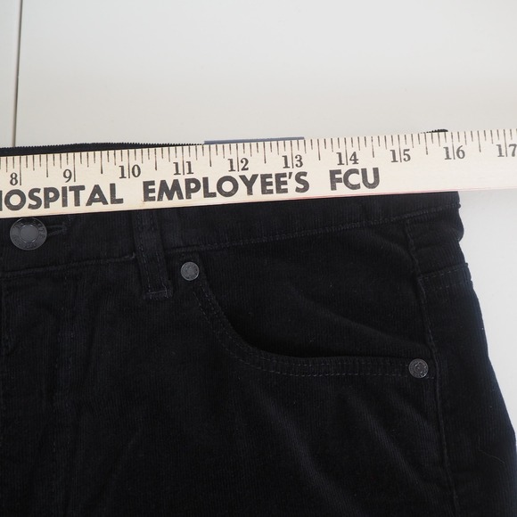 NWT Talbots Corduroy Straight Leg Black Pants Women's Size 8 Classic 5 Pocket - Picture 5 of 9